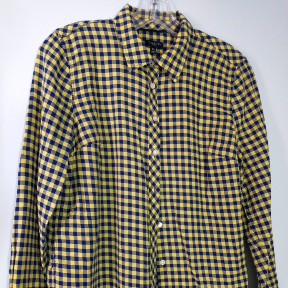 Talbots Gingham Check Shirt Size MP
